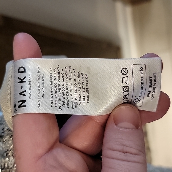 NA-KD V NECK LS MINI DRESS - Picture 5 of 6